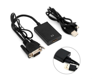 CVH-02A VGA na HDMI adapter plus 3.5mm audio